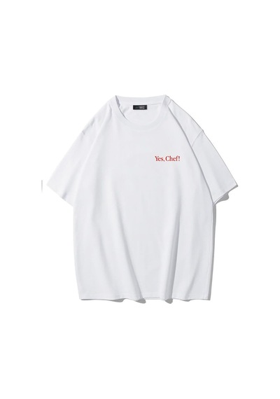 Brz Collectıon Brz Collection Unisex Oversize Yes Chef T-shirt Beyaz