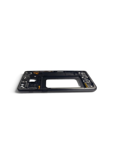 A530 Orta Kasa Galaxy A8 2018 Uyumlu Siyah Renk Metal Orta Kasa Çerçeve + Ses Açma On Off Tuş Bordu Plastik Siyah