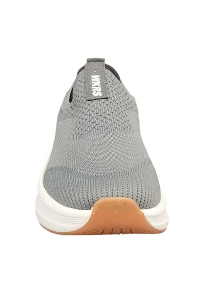 Wickers 3005m Erkek Triko Bağcıksız Ortopedik Günlük Sneaker Yürüyüş Ayakkabı Füme