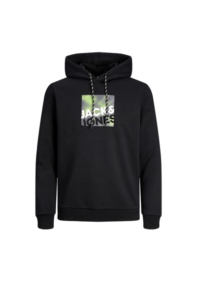 Jack & Jones Jack&jones Jcologan Sweat Hood Aw23 Siyah 001