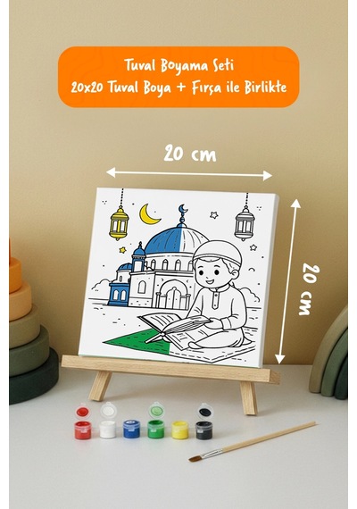 Ramazan Eğitici Boyama Seti Kur An Okuyan Çocuk Şövaleli