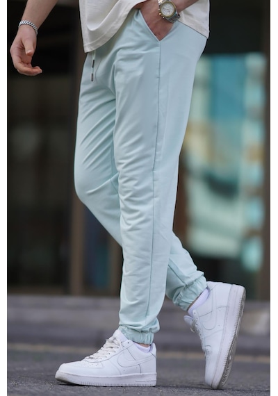 Madmext Mint Yeşili Basic Paçası Lastikli Erkek Eşofman 5494 Mint Yeşili