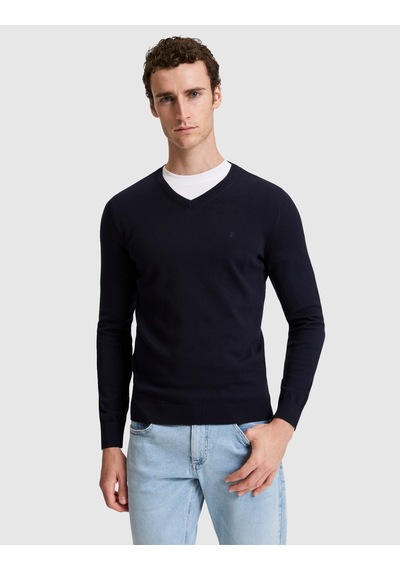 Pierre Cardin Lacivert Slim Fit Basic Kazak 50315510-vr033