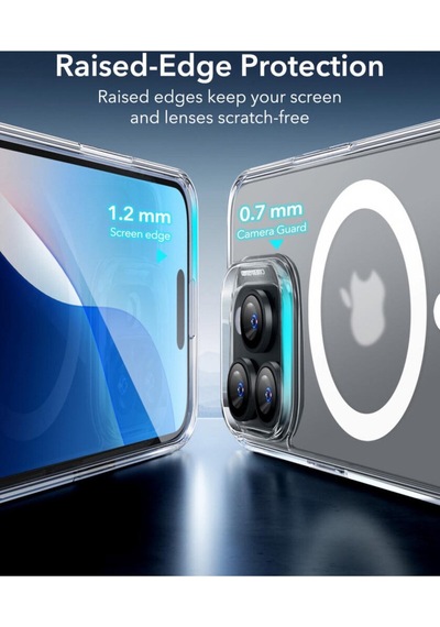 Esr Apple Uyumlu iPhone 16 Pro Halolock Magsafe Classic Hybrid Silikon Kılıf Buzlu Şeffaf