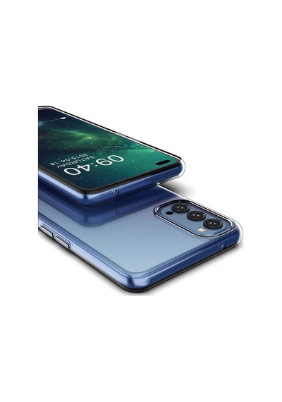 Oppo Reno 4 Kılıf Şeffaf Silikon Hibrit Case Renksiz