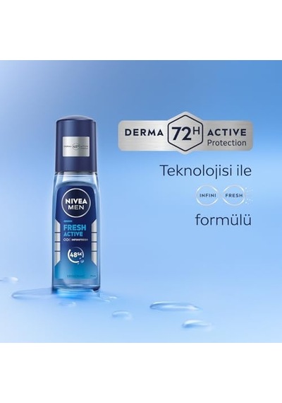 Nıvea Men Erkek Pump Sprey Deodorant Fresh Active Ter Ve Ter Kokusuna Karşı 48 Saat Deodorant Koruması 75mlx2