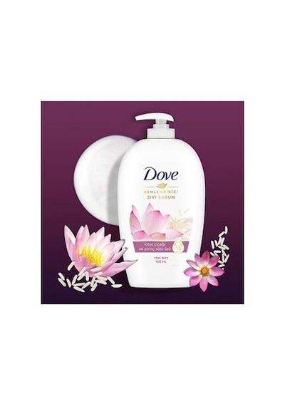 Dove Sıvı Sabun Lotus Çiçeği Ve Pirinç Sütü Özü 450 Ml X 3 Adet PKT.DOVE.030
