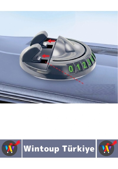 Premium Güçlü Tutuş Oto Organizer 360 Dönebilen Yapışkanlı Numaratörlü Araç İçi Telefon Tutucu