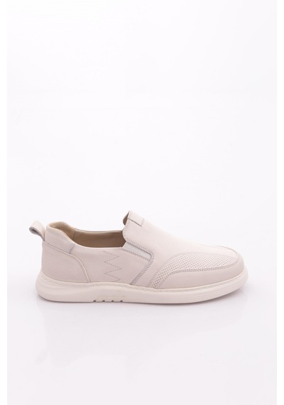 Dgn 6151 Erkek Yani Lastikli Sneaker Ayakkabi Kırık Beyaz