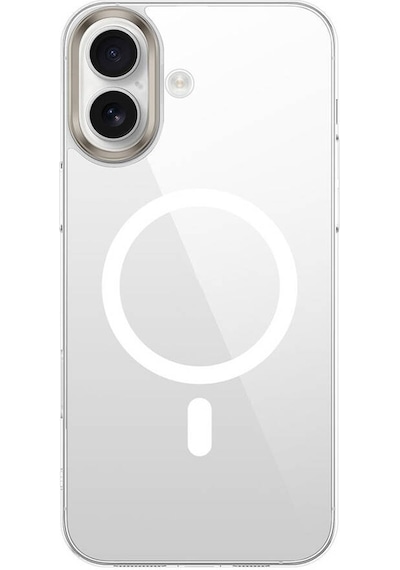 Nihcase Apple Uyumlu iPhone 16 Kılıf Magsafe Özellikli Şeffaf Arka Yüzey G-glass Kapak