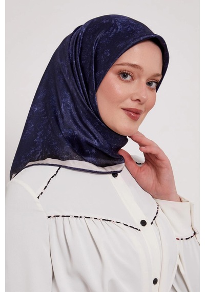 Levidor Kristal Eşarp Bulut Batik Lacivert