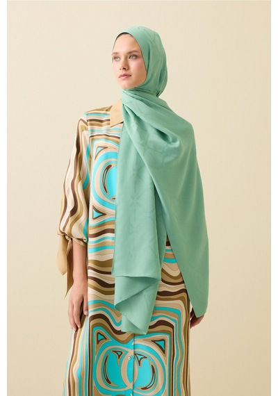İmannooor İman I Baklava Mint Yeşili Ramy Jakar Şal 70x190