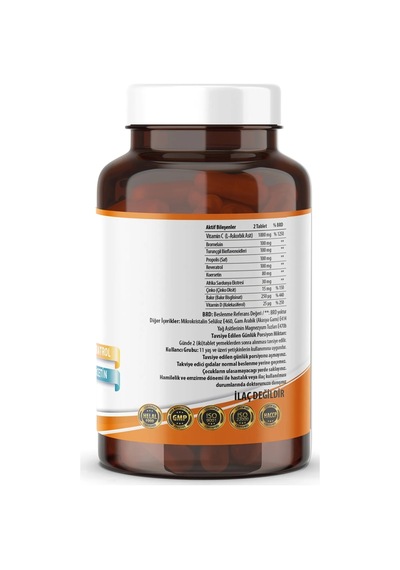 Ncs Vitamin C 1000 Mg Çinko Propolis 120 Tablet + Hap Kutusu