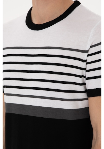 U.S. Polo Assn. Erkek Slim Fit Bisiklet Yaka Siyah Tişört 50299358-VR046