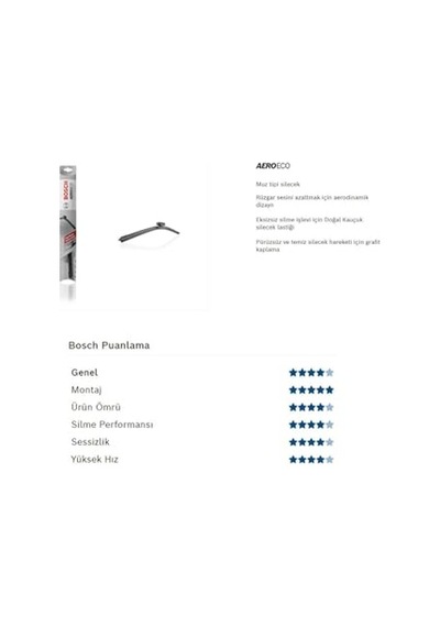 Bosch Aeroeco Muz Silecek Takımı Kia Stonic Ile Uyumlu 2017-2023 27157304