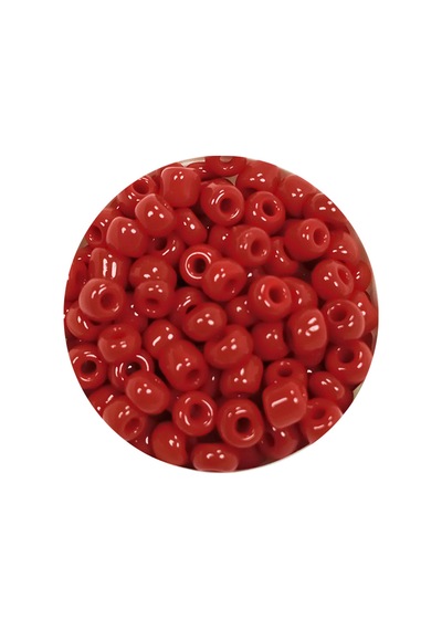 Dökme Cam Kum Boncuk Büyük Boy 6/0 4 Mm - 20 Gram - Koyu Kırmızı - Bnc074