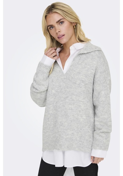 Only Onlmaggıe Lıfe Ls Splıt Neck Cc Knt Grimelanj15324310 Grimelanj