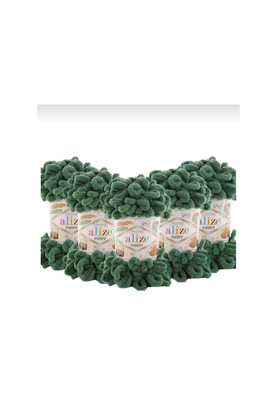 Puffy Parmak İplik İp No:532 Yeşil 5'li Paket