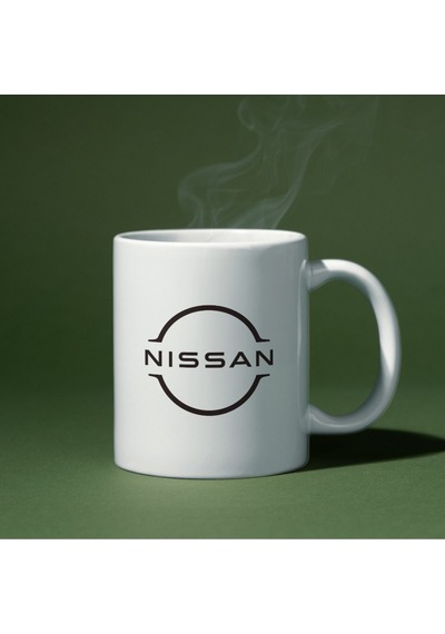 Applucky Nissan Logo Tarihçesi Baskı Kupa Bardak Beyaz
