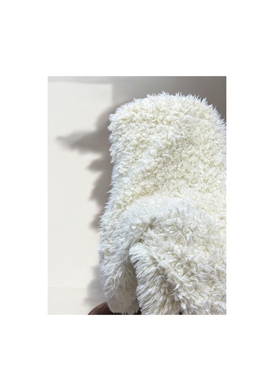 İthal Krema Soft, Kuzu Peluş Kumaş 100x150 Cm Soft, Hafif Bej Bej