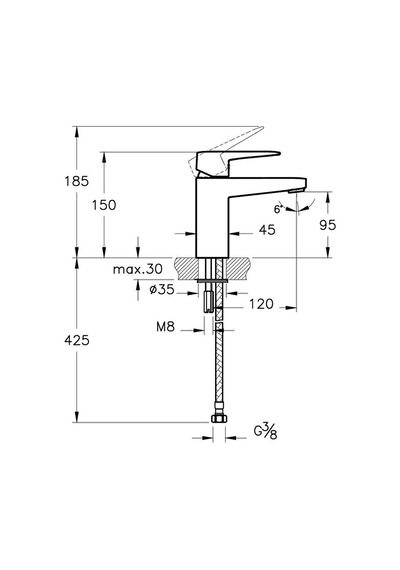 Artema Root Square Blueco A42732ENR Lavabo Bataryası Krom