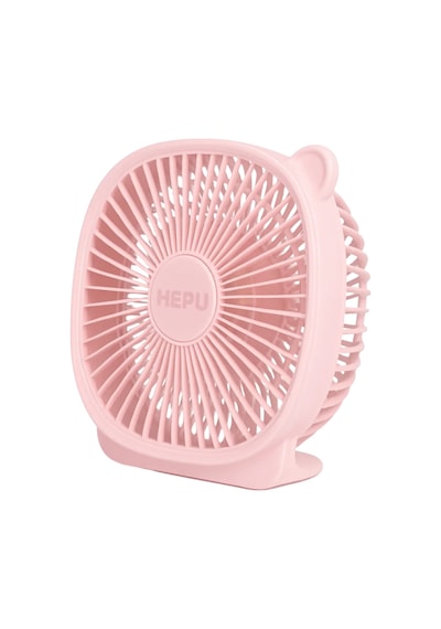 HEPU HP-F03 USB Şarjlı Sessiz Masaüstü Mini Fan – 180° Ayarlanabilir Ayıcık Figürlü Tasarım 3 Kademeli