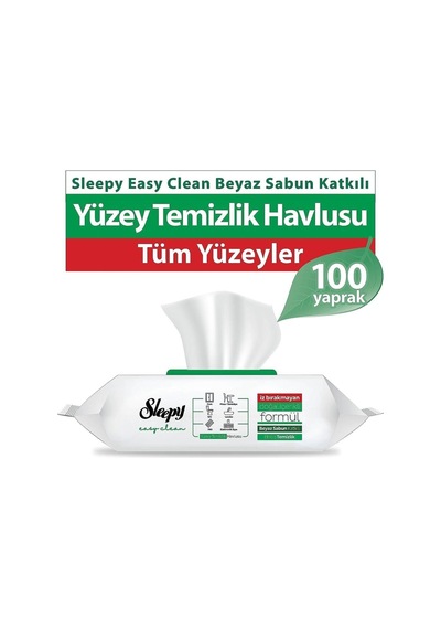 Sleepy Easy Clean Yüzey Temizlik Havlusu 100 X 5 Adet 500 Yaprak Tekli