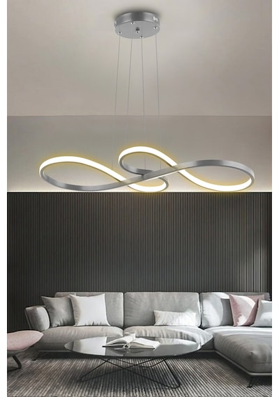Yol Modern Sarkıt Mutfak, Balkon Led Avize - Kumandalı / Krom Krom