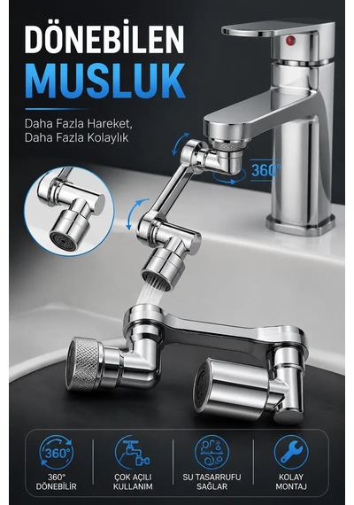 Dönebilen Musluk Özel Su Akış Tasarımı .