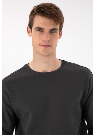 U.S. Polo Assn. Erkek Comfort Fit Bisiklet Yaka Antrasit Sweatshirt 50293438-VR006