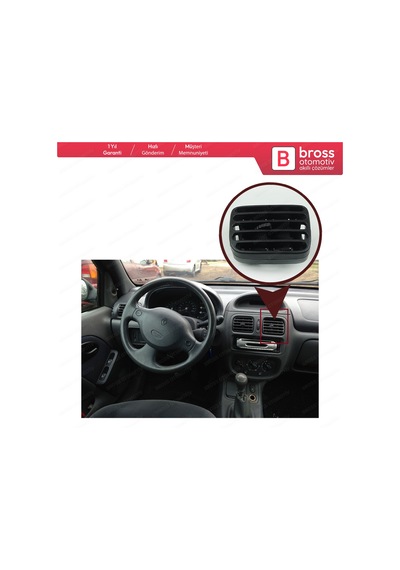 Clio 2 Symbol için Havalandırma Izgarası Sağ Siyah 7702258280 N11.3806