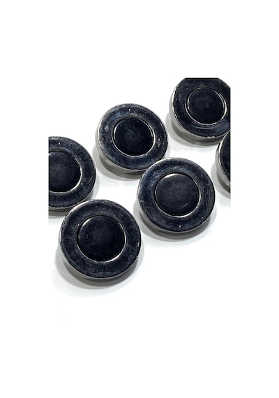 İtalyan Antrasit Çerçeveli / Kaban Ve Trençkot Düğmesi / 6'lı Set / 2,8 Cm / Ita23