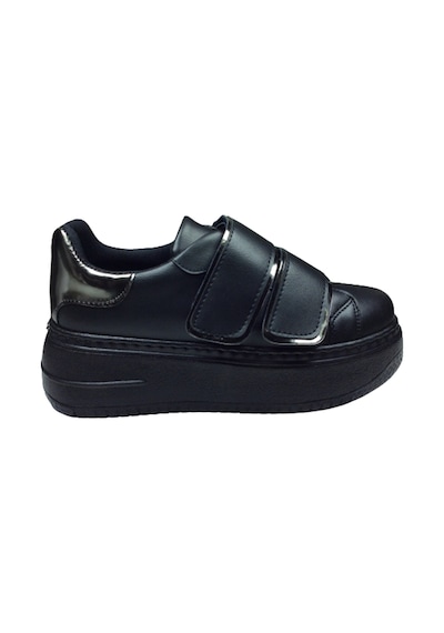 Womenly Moda 2001 Siyah Cırtlı Kadın Sneaker Spor Ayakkabı Siyah