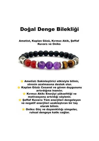 Doğal Taş Çakra Bileklik Mistik Denge Ve Elementsel Şık Çok Renkli