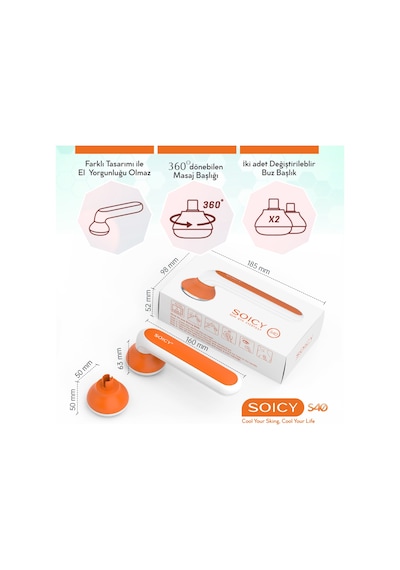 Soicy S40 Çift Başlıklı Ice Massage Roller