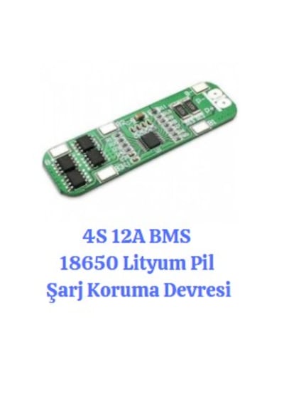 4s 12a Bms 18650 Lityum Pil Şarj Koruma Devresi