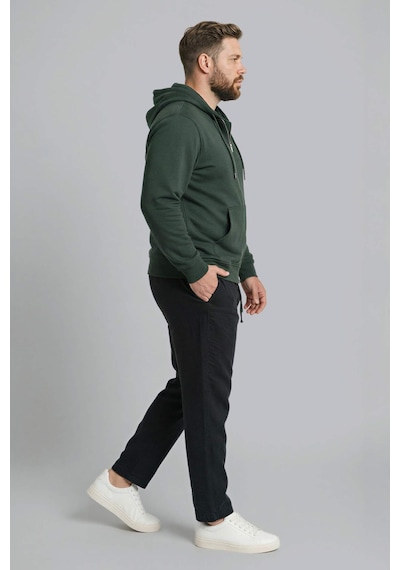 Defacto Büyük Beden Kapüşonlu Fermuarlı Sweatshirt H2059AX26SP