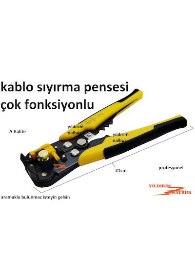 Kablo Sıyırma Pensesi Çok Amaçlı Profesyonel Büyük Boy Kablo Soyacağı 1