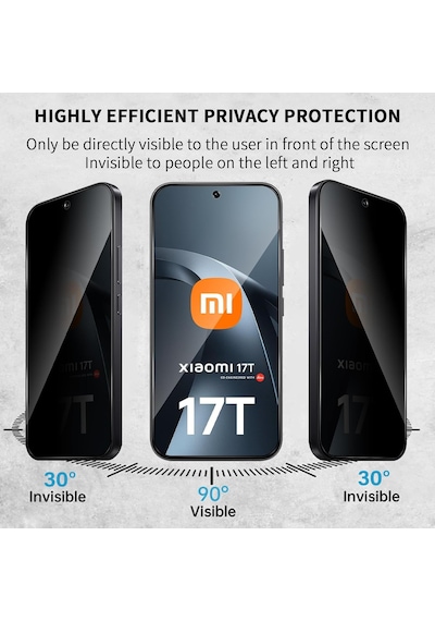 Xiaomi Mi 17t İle Uyumlu Soft Yumuşak Telefon Kılıfı Ve Hayalet Privacy Ekran Koruyucu Seti Gri