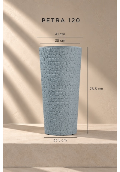 Bostann Dekoratif Saksı - Petra 120 - 80l - Gri