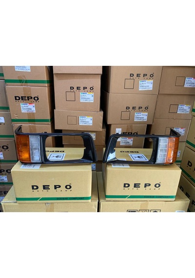 Mitsubishi L300 1987-1997 Arası Depo Sağ Ve Sol Far Çerçeveli Sinyal Lambası Mb527293 / Mb527294