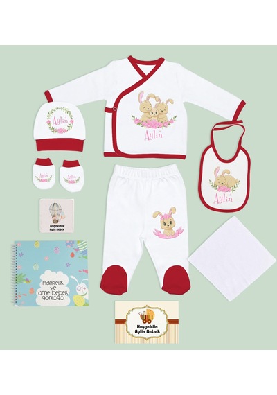 BK Kids Kişiye Özel Kırmızı Hastane Çıkışı, Anne-Bebek Günlüğü, Y