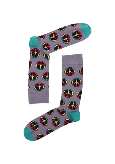 The Socks Company Barış Sembolü Desenli Erkek Çorap - 15KDCR148E Kırmızı