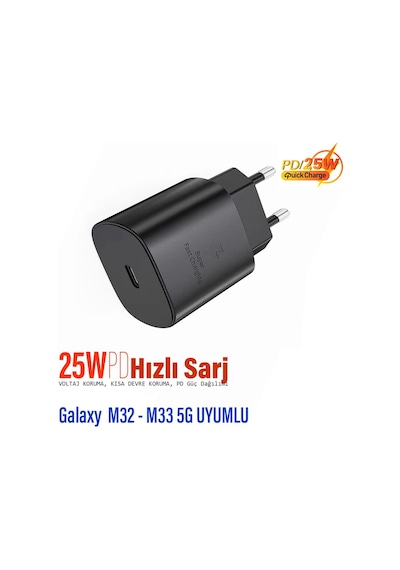 Samsung Galaxy M32 M33 5g Uyumlu Şarj Aleti 25w Hızlı