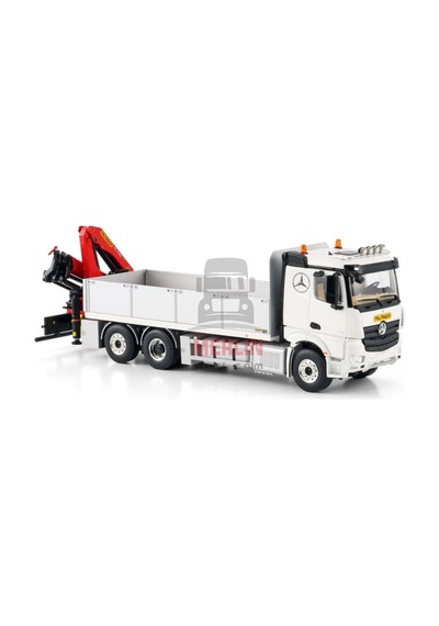 1/50 Mercedes-benz Actros Mp5 2.300mm Classıc Space Rıged Flatbed Truck 6x2 Tag Axle Wıth Palfınger Pk 19.001 Sld 5 Vinçler
