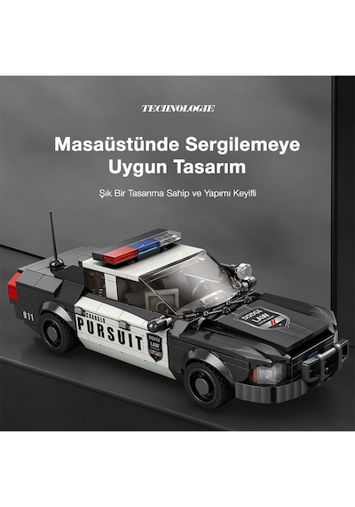 Reobrix Creator 816 Polis Arabası Crown Victoria Yaratıcı Yapı Blok Seti Building Blocks - 404 Parça