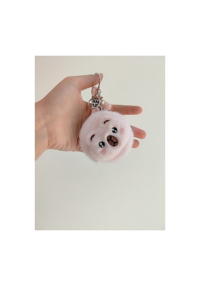 Peluş Çift Taraflı Şık Ayna Pembe Pembe
