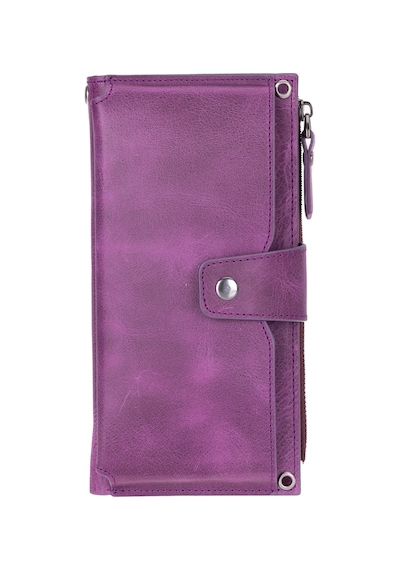 Bloominbag Lozan Strap Mulberry Velvet Gerçek Deri Çapraz Askılı Cüzdan Çanta Mor