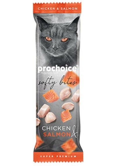 Pro Choice Softy Bites Tavuklu ve Somonlu Yumuşak Kedi Ödül Maması 24 x 10 G