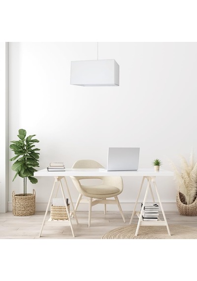 Dikdörtgen Tavan Lambası Ve Masa Lambası Abajur Başlığı / Krem / 30 18 20 Cm Diğer